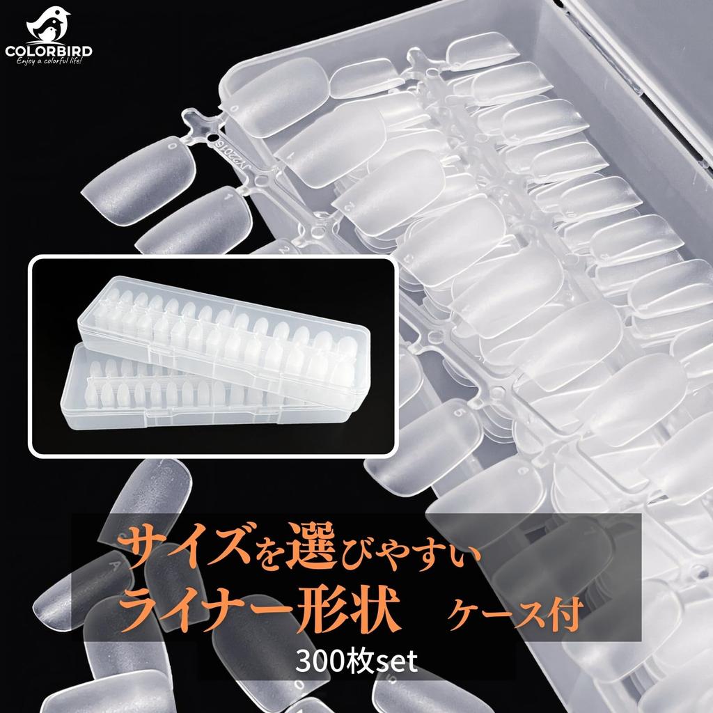 COLORBIRD Short Nail Natural False Nails Ultra-Thin Tips, Clear, Sanded, Fit, (Ballerina Medium, 300pcs)