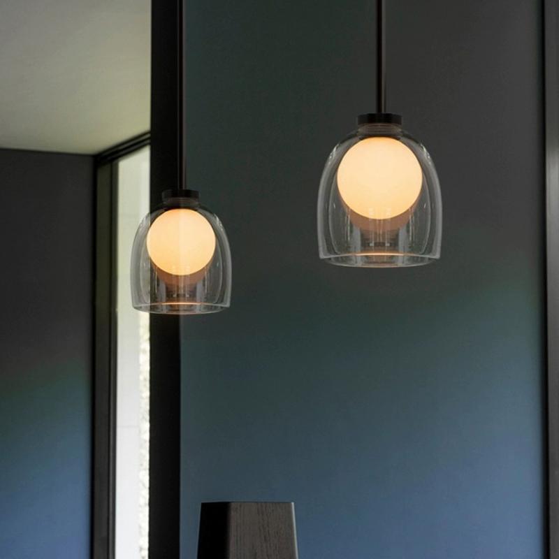 Nordic Restaurant Glass Pendant Light Modern Minimalist Bedside Bedroom Bar Hanging Line Minimalist Designer Creative Counter