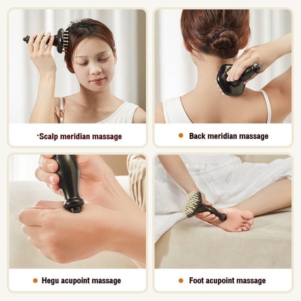 33 Beef Tendons Meridian Scraping Massage Brush Meridian Brush  for Arms Back Full Body Waist Thigh