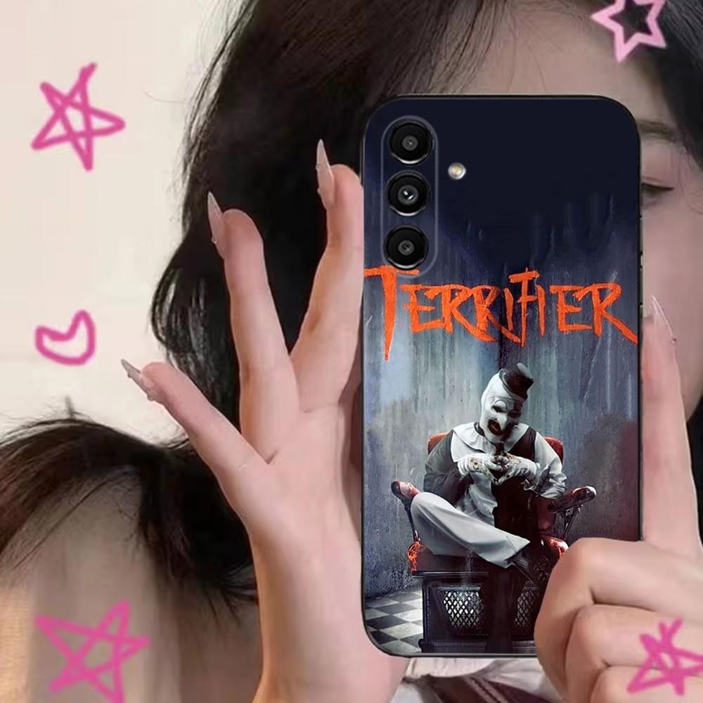 T-TerrifierS Art the Clown Phone Case For Samsung S24,S21,S22,S23,S30,Ultra,S20,Plus,Fe,Lite,Note,10,9,5G Black Soft Cover