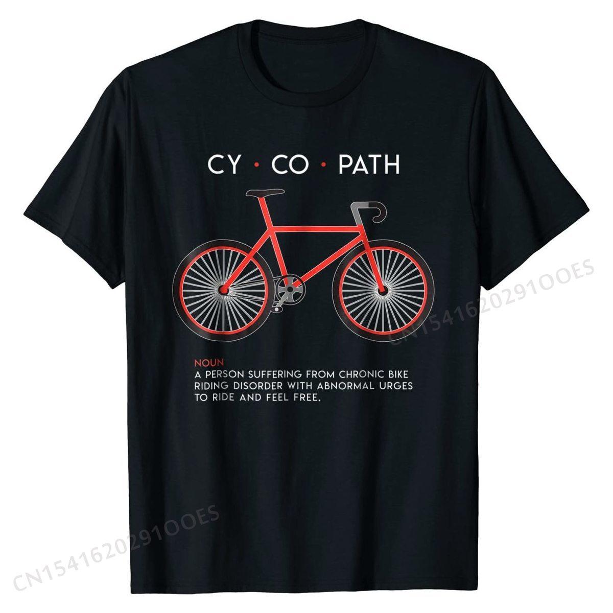 

CYCOPATH - Funny Cycling and Bicycle Riders Bike T-Shirt Mens Faddish Casual Tops Tees Cotton Tshirts Funny 4XL