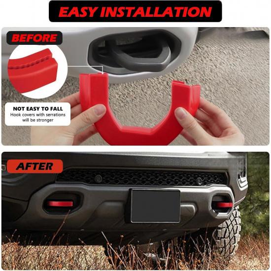 Tow Hook Covers Fit for RAM 1500 2019-2024,Custom Car Front Hitch Cover for 2019-2024 RAM 1500 Accessories(Not Fit for RAM 1500 Classic,Warlock,RAM
