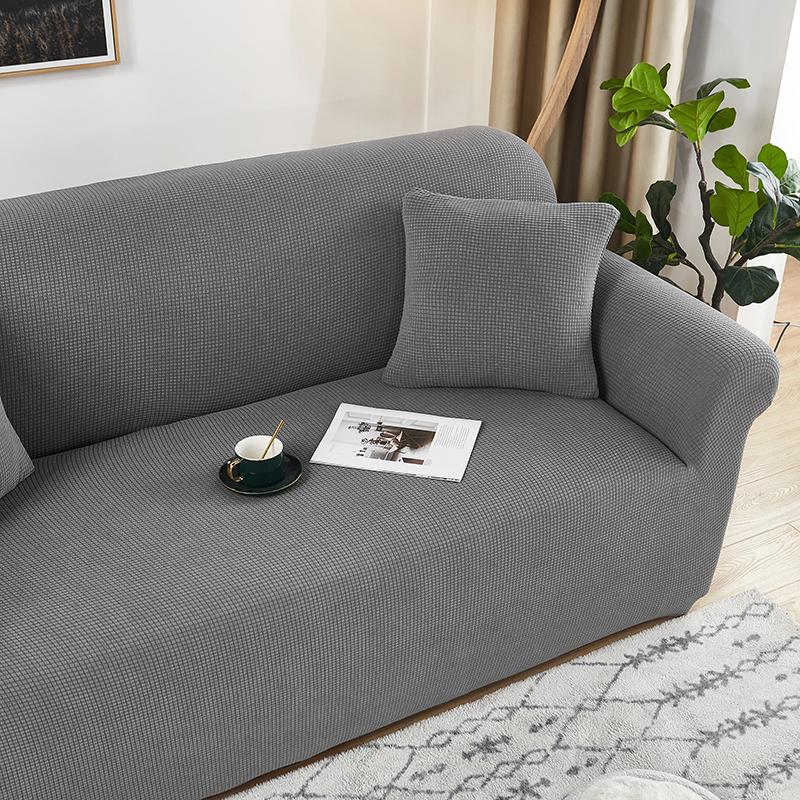1/2/3/4 сиденья, чехол для дивана, водонепроницаемые эластичные угловые чехлы для дивана, L-образный чехол для дивана, защитный чехол для скамейки, тонкая ткань 1 seater(90-140cm) светло-серый