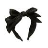 Women High Cranium Satin Fabric Bow Knot Hairbands Female Party Shopping Headpiece Wide Headband Hair Accessories