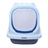 Closed Cat easy to House Toilet with Shovel Box Hidden Cleaning Supplies - Blue