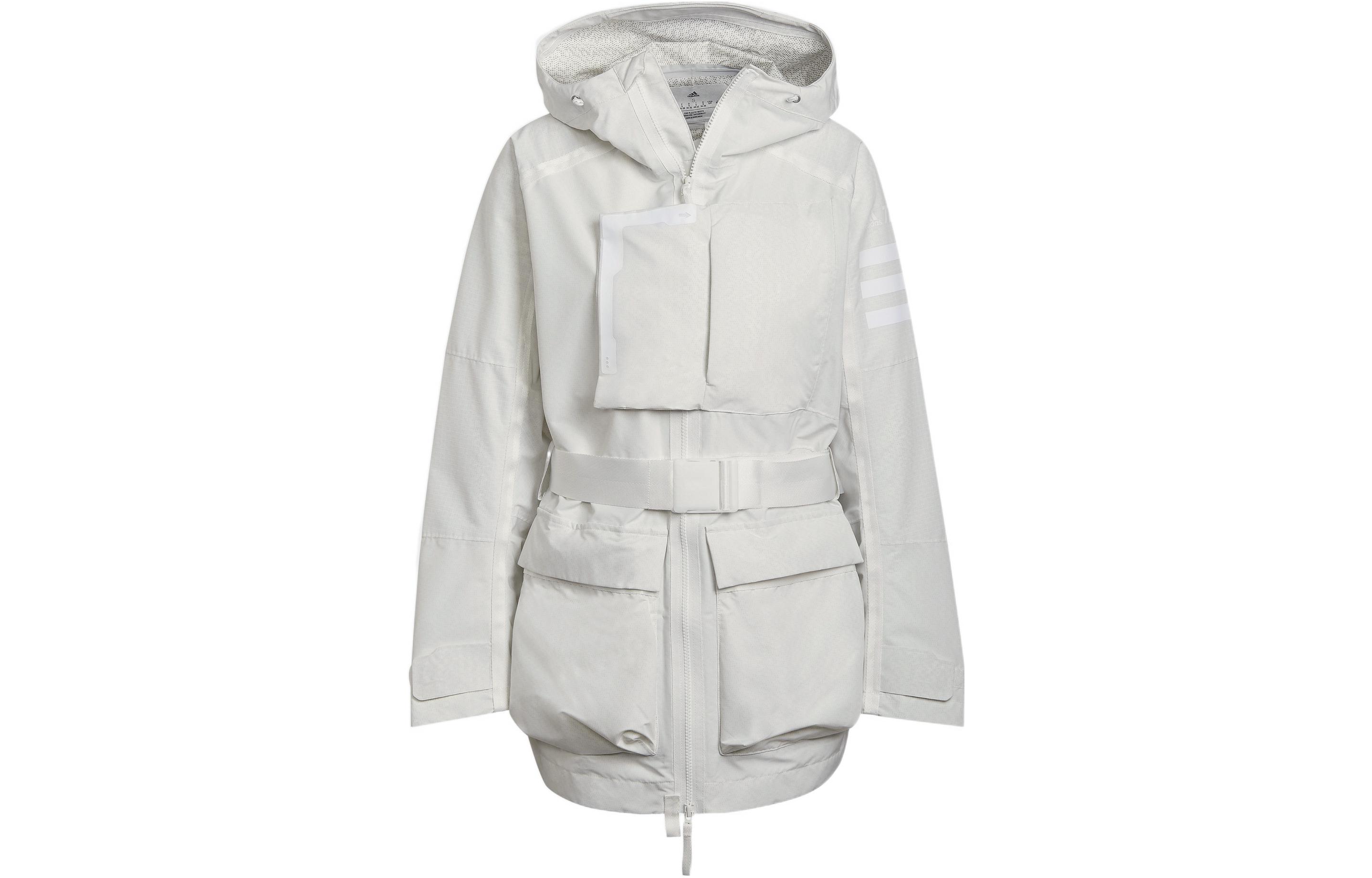 

Adidas Jackets Women s Ecru Hooded Moderate Other H48573 M