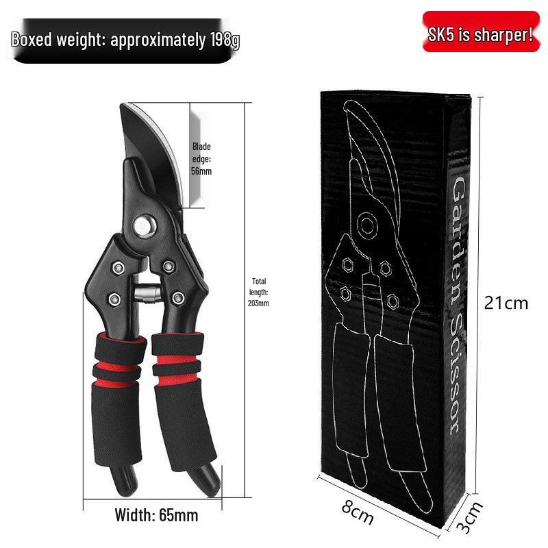Heavy-Duty Stainless Steel Labor-Saving Pruning Shears for Garden and Bonsai, Multi-Functional Power Shears for Thick Branches
