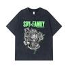 275 GSM Washed T-shirts 100% Cotton Spy x Family V5 Anya Print Unisex Heavy Cotton T Shirt