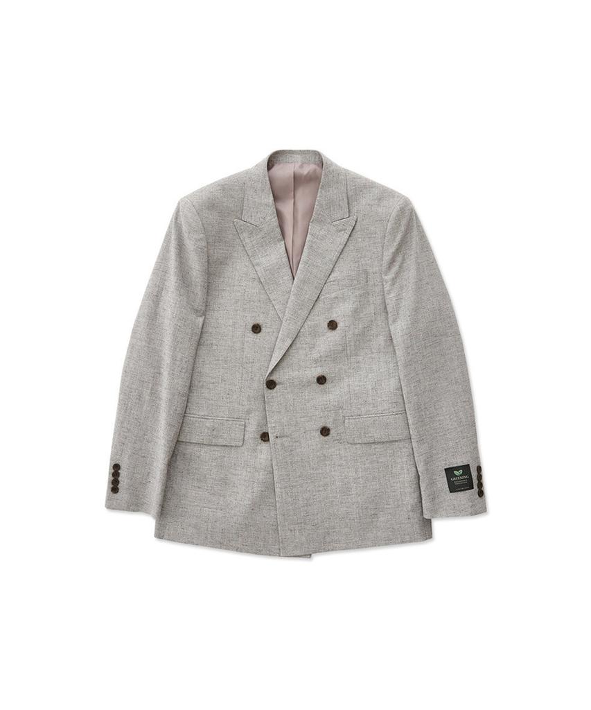 Stco [Summer] Italy Marlane Wool & Linen Double-Breasted Jacket_Grey (Classic Fit)_Ssjub92Dtg