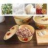 Bol de esmalte Clásico Vintage Recipientes de esmalte para pasteles con tapa Pequeño Multifuncional Cuenco de sopa de esmalte Bol para servir ensaladas Asiático