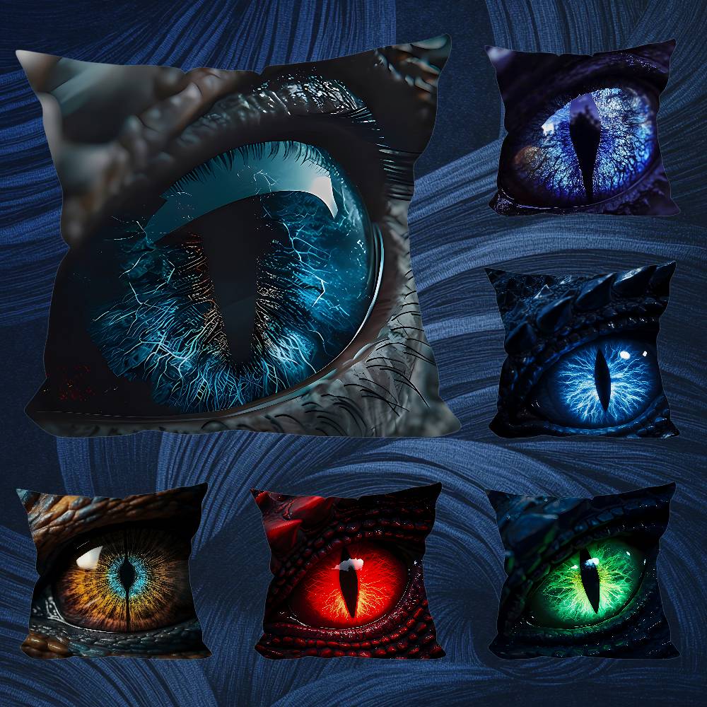 Myth Dragons Eyes Throw Pillow Case For 45*45cm,55*55cm,30*30cm,Car Pillowcase Home Bedchamber Decor Gift