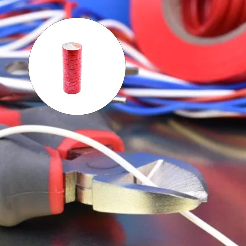 10 Roll Electrical Insulation Tape High Temperature Resistant PVC Insulating Tape for Wire Cable Splices Easy to Use