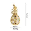 Hot Sale Custom Gold Plated Brass Zircon Paved Strawberry Lemon Cherry Apple Watermelon Pendant Charms DIY Jewelry Making