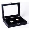 Seimeinoki Badge Storage Case 13 Slots 20cm X 15cm Desktop Display Box with Clear Window for Pins and Badges
