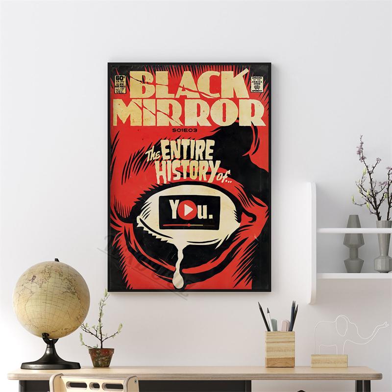 Black Mirror 80s Classic Retro Movie Figure Series Print Posters For Room Living Canvas Painting Art Home Wall Decor Pictures