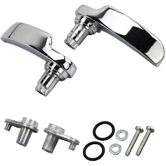 HDBUBALUS Motorcycle Saddlebag Latch Kit Saddle Bag Lifters Fit for Harley Touring Street Glide Electra Glide Road Glide Road King Ultra Limited FLHR Chrome
