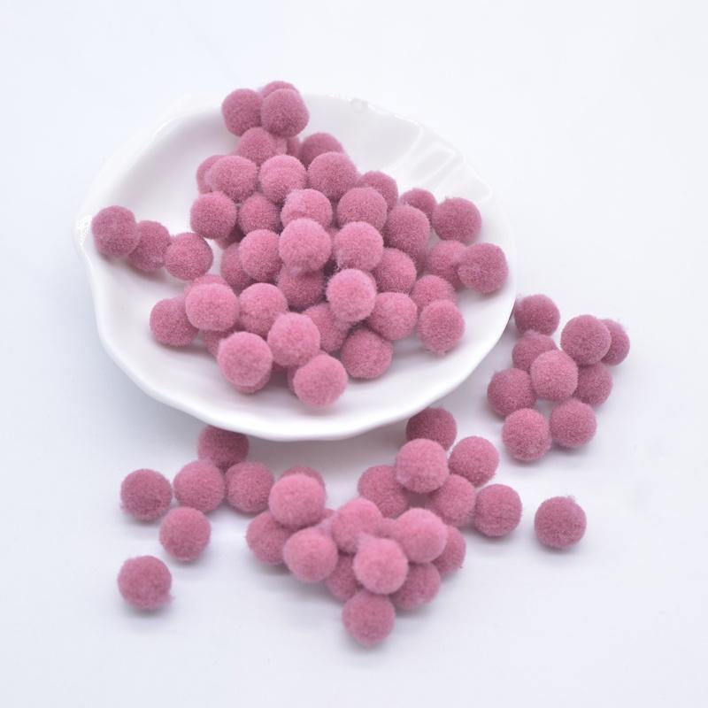 200Pcs 8mm Colorful Elastic Ball DIY Sewing On Patches Home Decoration Appliques Crafts Accessories
