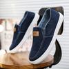 Summer and Autumn Mens Casual Loafers Solid Fashion Waterproof Male Flat Casual Canvas Shoes Lightweight Flat Casual Shoes