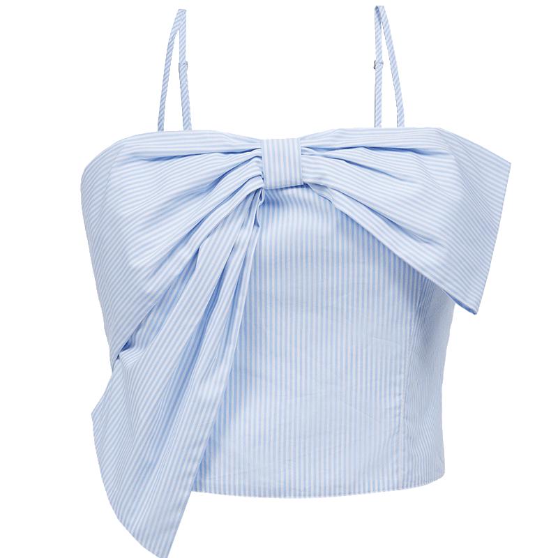 ONLY Women's Striped Bow Camisole Blouse