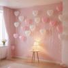 30pcs 10inch White Pink Heart-shaped Latex Balloon for Valentine's Day, Birthday, Wedding Anniversary, Theme Party Decoration