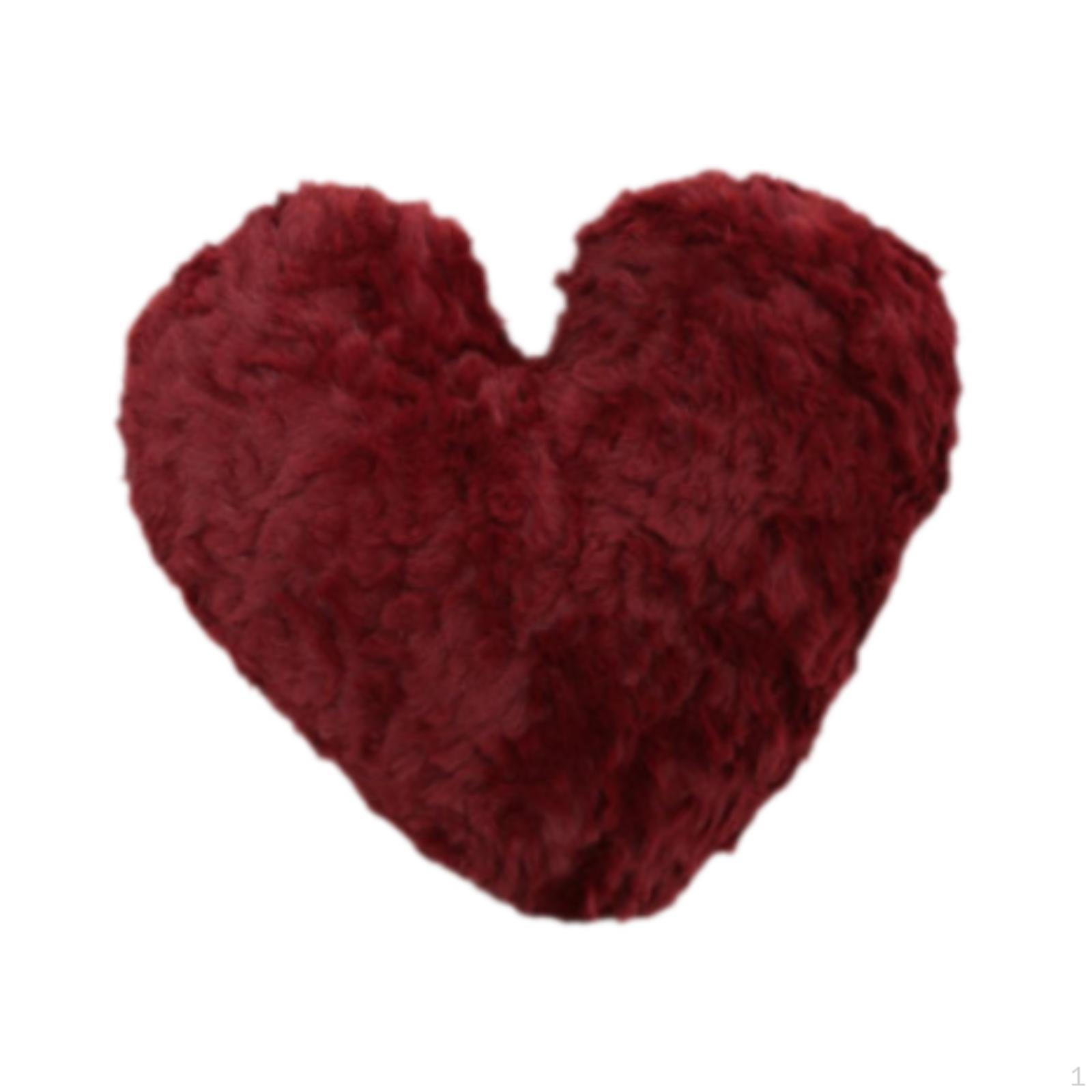 

Heart Shaped Throw Pillow Anniversary Friend Gift Ornament Decorative for Bedroom Living Room Bench No Pocket