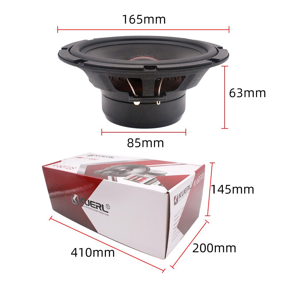 6.5 Inch Front Door Tweeter Subwoofer MAX160W High Quality 2-Way Car Speaker Set High Power Car Speaker Automobile Audio Upgrade