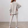 Suit For Women Long Sleeve Casual Pullover Warm Winter Pant+Tops