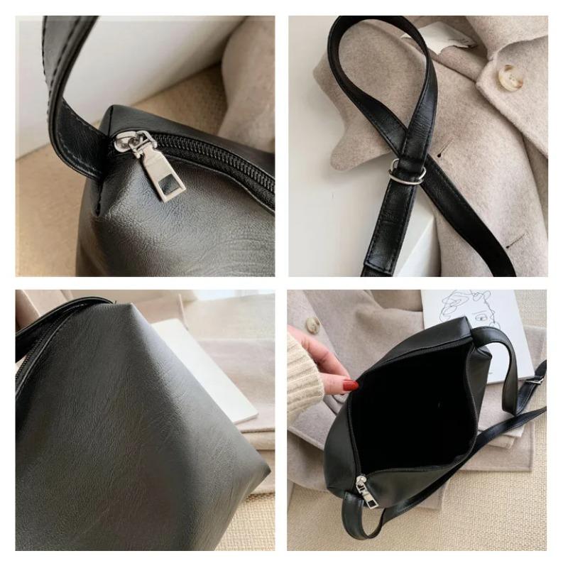 Large Capacity Soft PU Leather Tote Bag for Women Fashion Daily Casual Shoulder Bag Purse