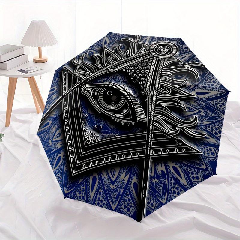 Masonic Eye Symbol  Umbrella, Portable 3-Fold Umbrella for Men & Women,Christmas Gift ES228
