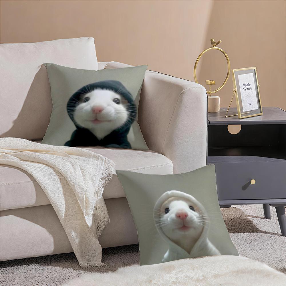 Kwaii Anime Niedliche Maus Kissenbezug Kissenhülle Kurzer Plüsch Verdeckter Reißverschluss Raum Sofa Kissenbezug