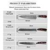 7 Pcs/Set Damascus Laser Pattern 4Cr Stainless Steel Kitchen Knife Set Kitchen Stuff Chopping Knife Fruit Boning Cutter