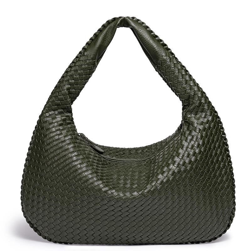 European & American Women's Large Woven Handbag - Handmade Single Shoulder or Crossbody Bag with Large Capacity.