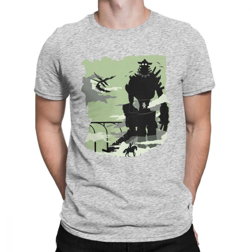 Silhouette Of The Colossus Tshirt Men Shadow of the Colossus Humorous Cotton T Shirt 2021 Clothes