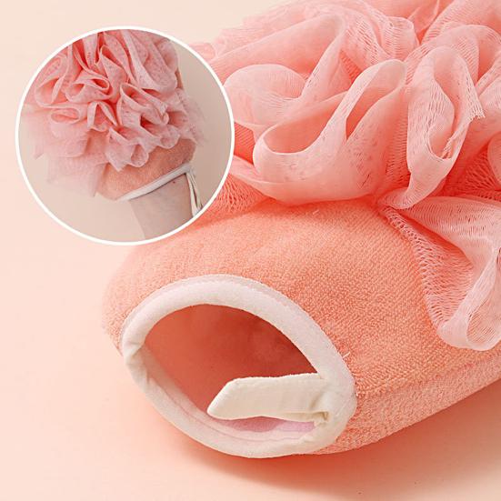Bath Sponge Ultra Soft Fast Foaming Faux Silk Double-Sided Exfoliating Shower Loofah Glove for Home