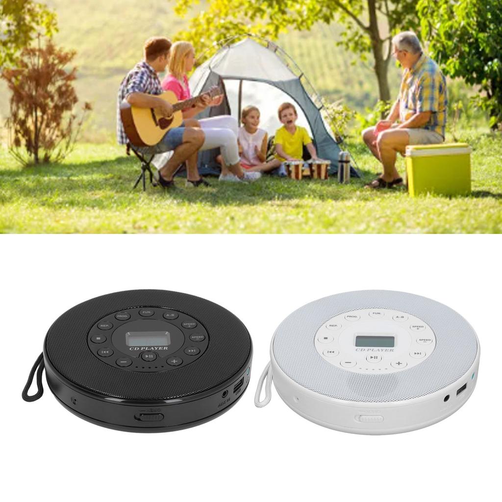 Portable CD Player with Speakers Anti Skip 1500mAh Rechargeable CD Player for CD CD RW MP3