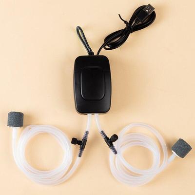 1 Stück USB-Sauerstoffspender Haushalts-Sauerstoffpumpe Mini Leise Doppelbohrung Einstellbarer Sauerstoffspender Für Outdoor-Fischerei Aquarium Sauerstoffspender
