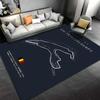 Spa-Francorchamps Rennstrecken-Design Teppich Geeignet zur Verwendung als rutschfeste Spielmatte für Sofas im Wohn- und Schlafzimmer