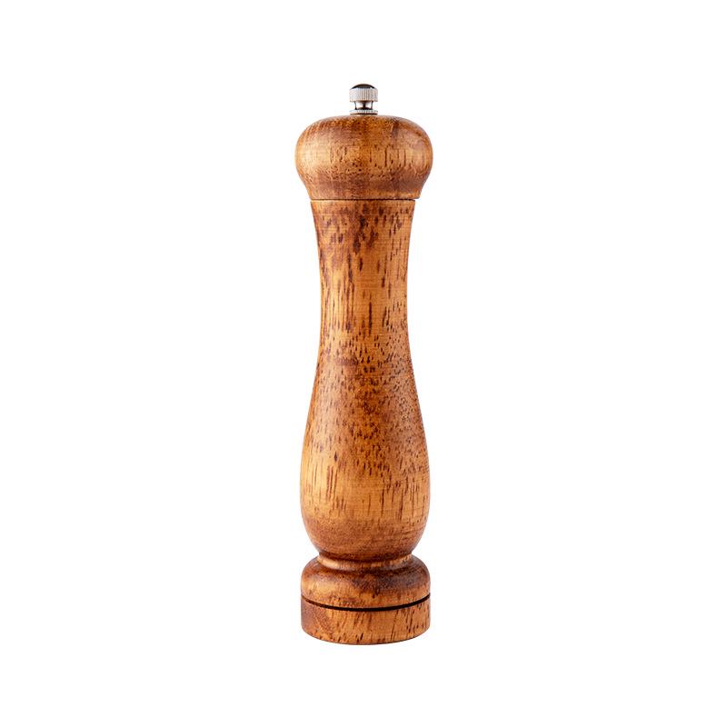 Solid Wood Manual Pepper Mill - Black Peppercorn Grinder