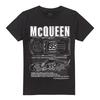 Cars Mens Lightning McQueen Outline T-Shirt