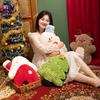 Creative Ins Wind Christmas Tree Snowman Doll Throw Pillow Plush Toy Christmas Elk Throw Pillow Waist Christmas Gift
