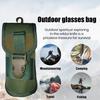 Portable Glasses Storage Bag with Buckle Tactical Sunglasses Container Case for Women Men Outdoor Travel Carrier Bag for Camping