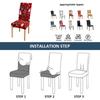 Christmas Chair Covers Stretch Washable Christmas Chair Protector Slipcovers For Kitchen Home Dining