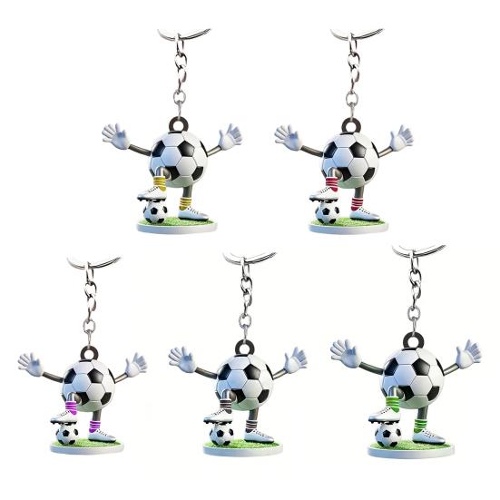 Nyckelring 2D Akryl Fotbollsberlock Nyckelring Bilinteriör Fint Hantverk Nyckelring Ryggsäckar Handväskor Bilar Plånböcker Tillbehör