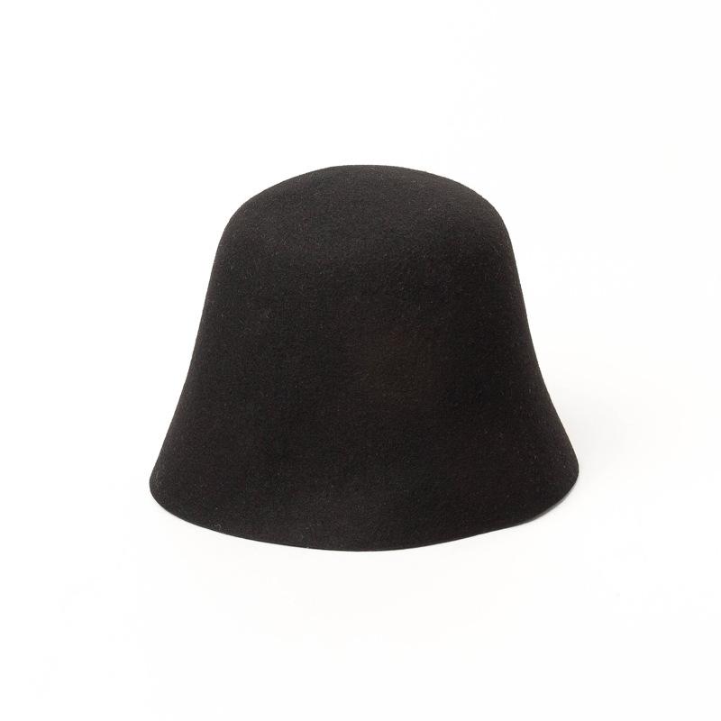 Autumn and winter new fashion casual women woolen bucket hat travel shopping retro felt top hat