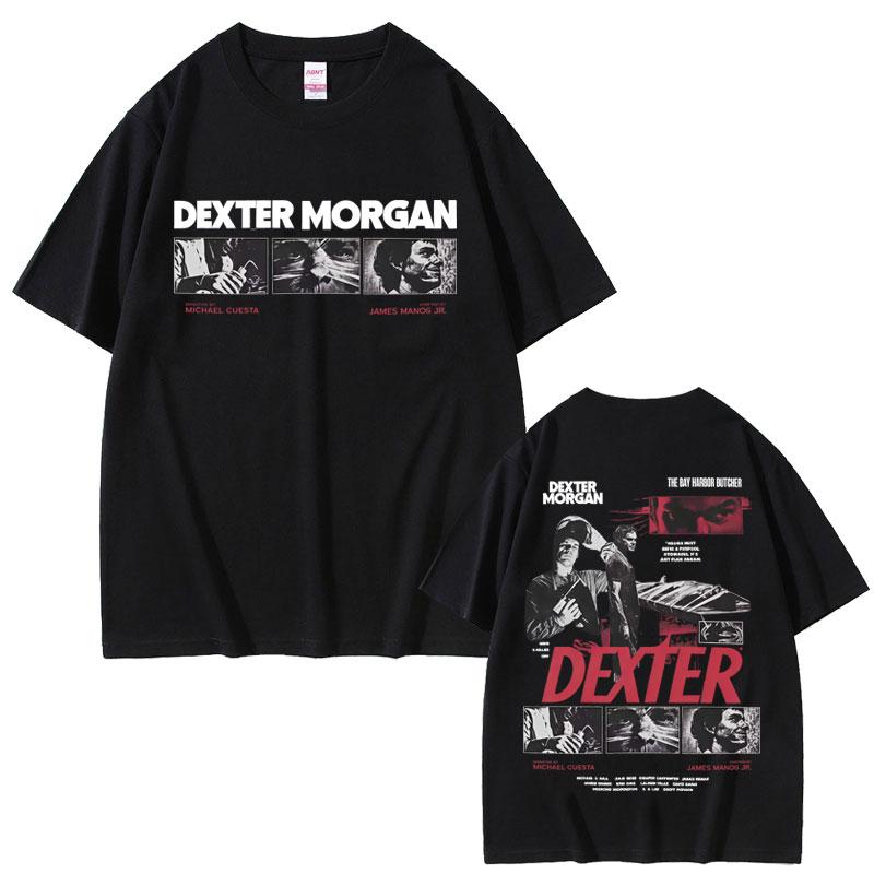 2025 Summer Bestselling Dexter Morgan Bay Harbor Butcher Tshirt Summer Unisexs Retro Oversized 100 Pure Cotton Printed Tshirt