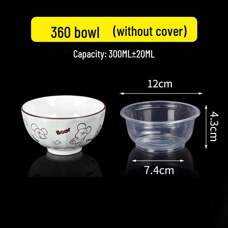 ZISIZ Disposable Takeout Bowls with Lids