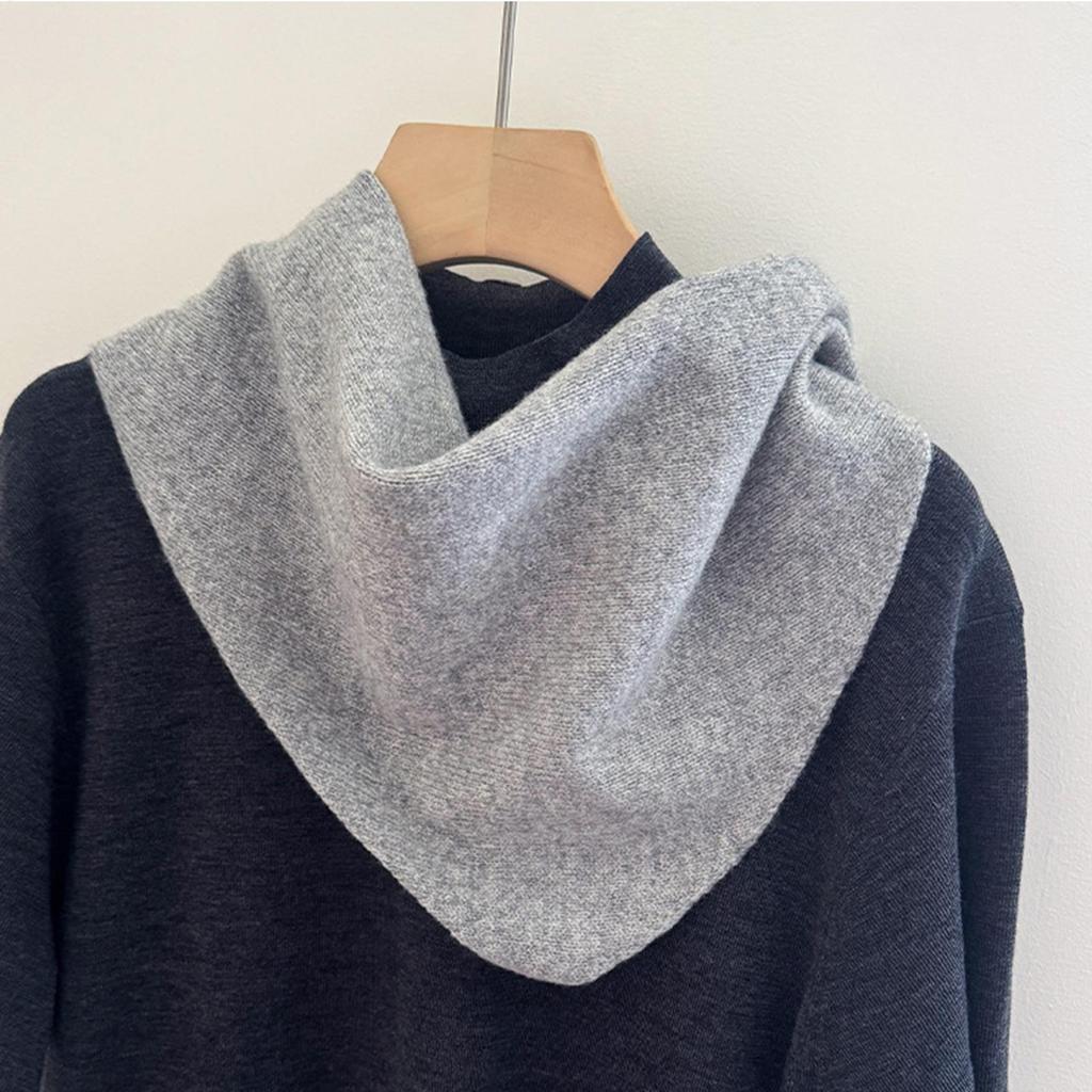 Triangle Scarf Warm Wrap Winter Shawl Soft Wool Blend Fashion Scarves for Women Ladies Casual Outdoor Fashion Accessories