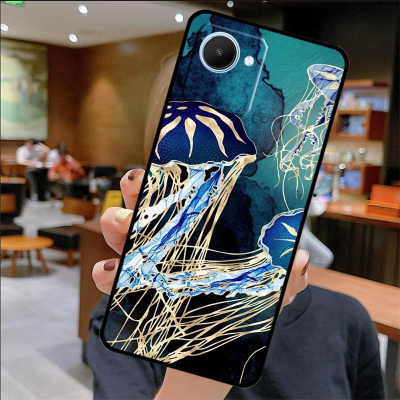 Magiczne etui meduza dla Realme C67 C61 C53 C55 C75 C51 C21Y C25S GT 6 6T 5 GT7 Pro 10 11 12 13 14 Pro Plus