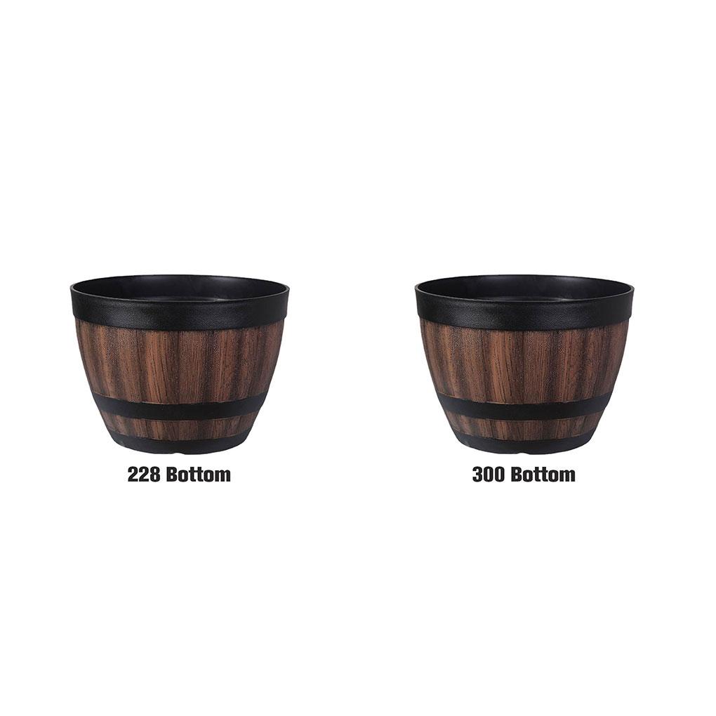 Imitation Barrels Flowerpot Household Yard Decoration Gardening Accessory Indoor Plant Pot Planter Round Bucket
