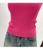 Pure Desire V-Neck Halter Knit Camisole - Slim Fit Open Back Summer Top for Women